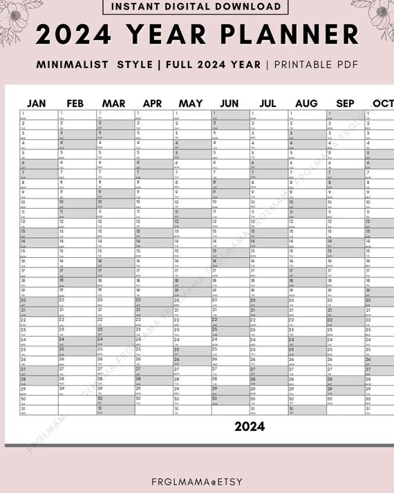 2024 Seasonal Planner LANDSCAPE