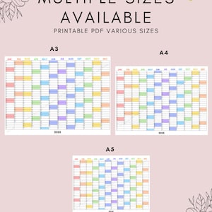 2025 Year Planner - Yearly Planner on 1 Page Landscape, Vertical ...