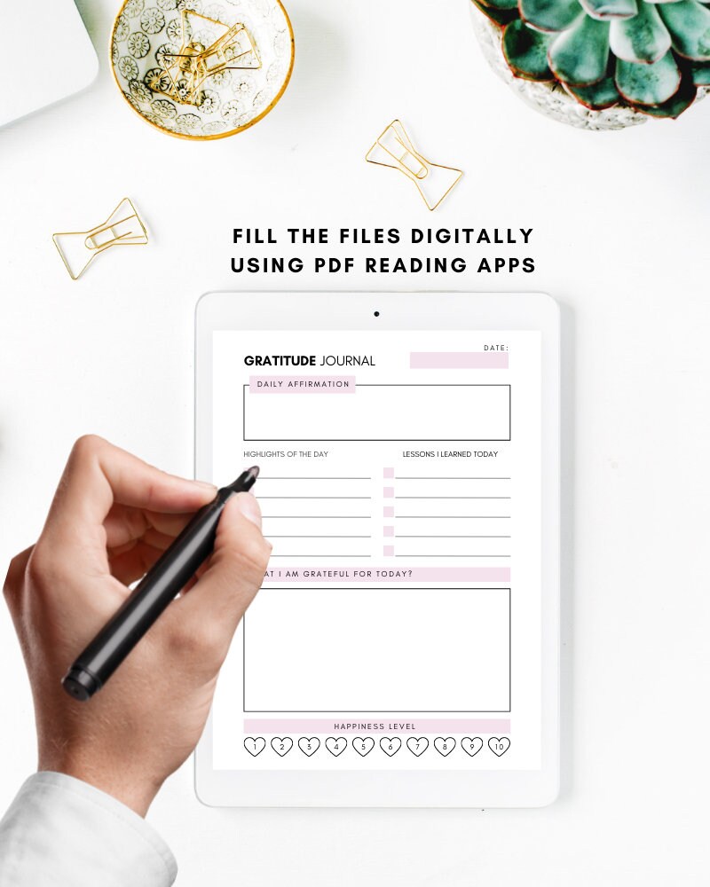 Daily Gratitude Journal Printable: A4 A5 Letter PDF (digital Download ...