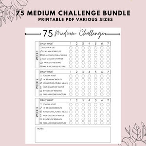 75 Medium Challenge Tracker Bundle