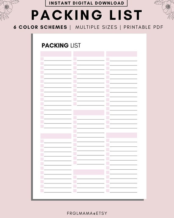 10 Best Printable Household Items List PDF for Free at Printablee