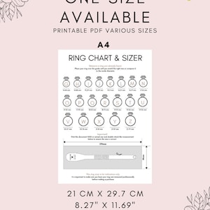 Printable Ring Sizer, Instant Download, Find Your Ring Size, Ring Size ...