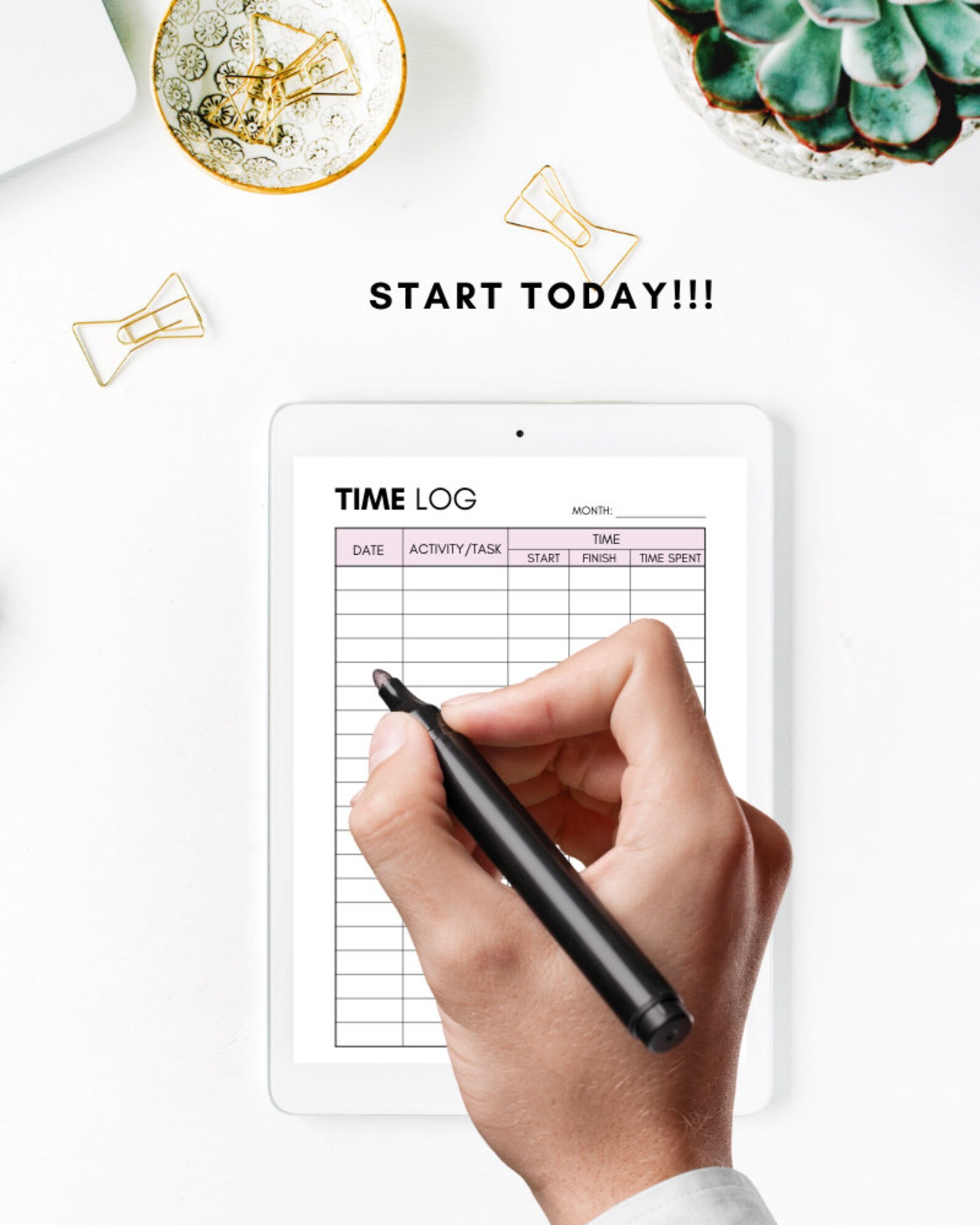 Working Time Log Time in and Out Timesheet Tracker Time | Etsy