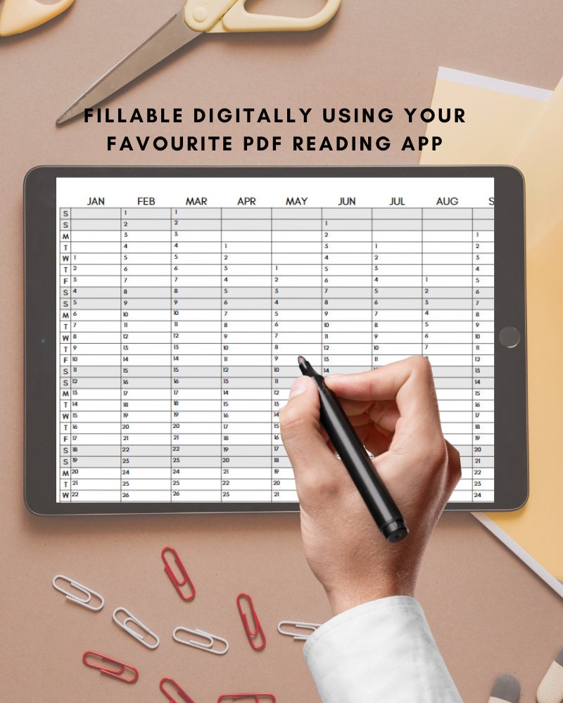 2025 Year Planner: Minimalist Calendar Printable (A3, A4, A5 PDF) - Etsy
