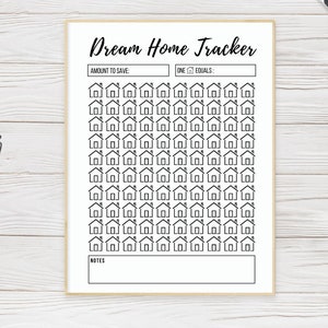 Saving For A House Deposit Fund Tracker, House Savings, Saving For The Future, House Fund Savings Printable Download Goal Setting Printable