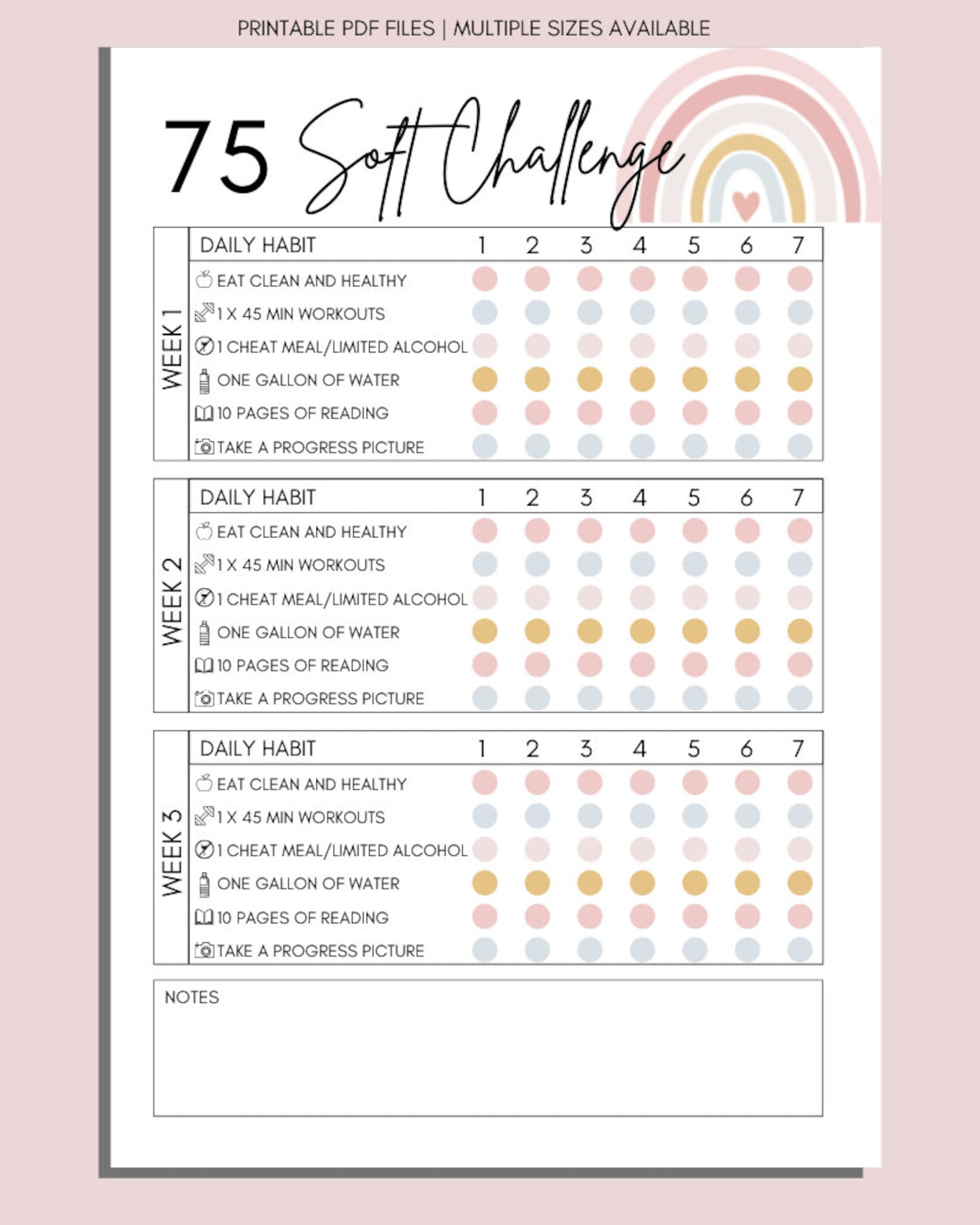 75-soft-challenge-tracker-75-soft-challenge-75-day-challenge-etsy