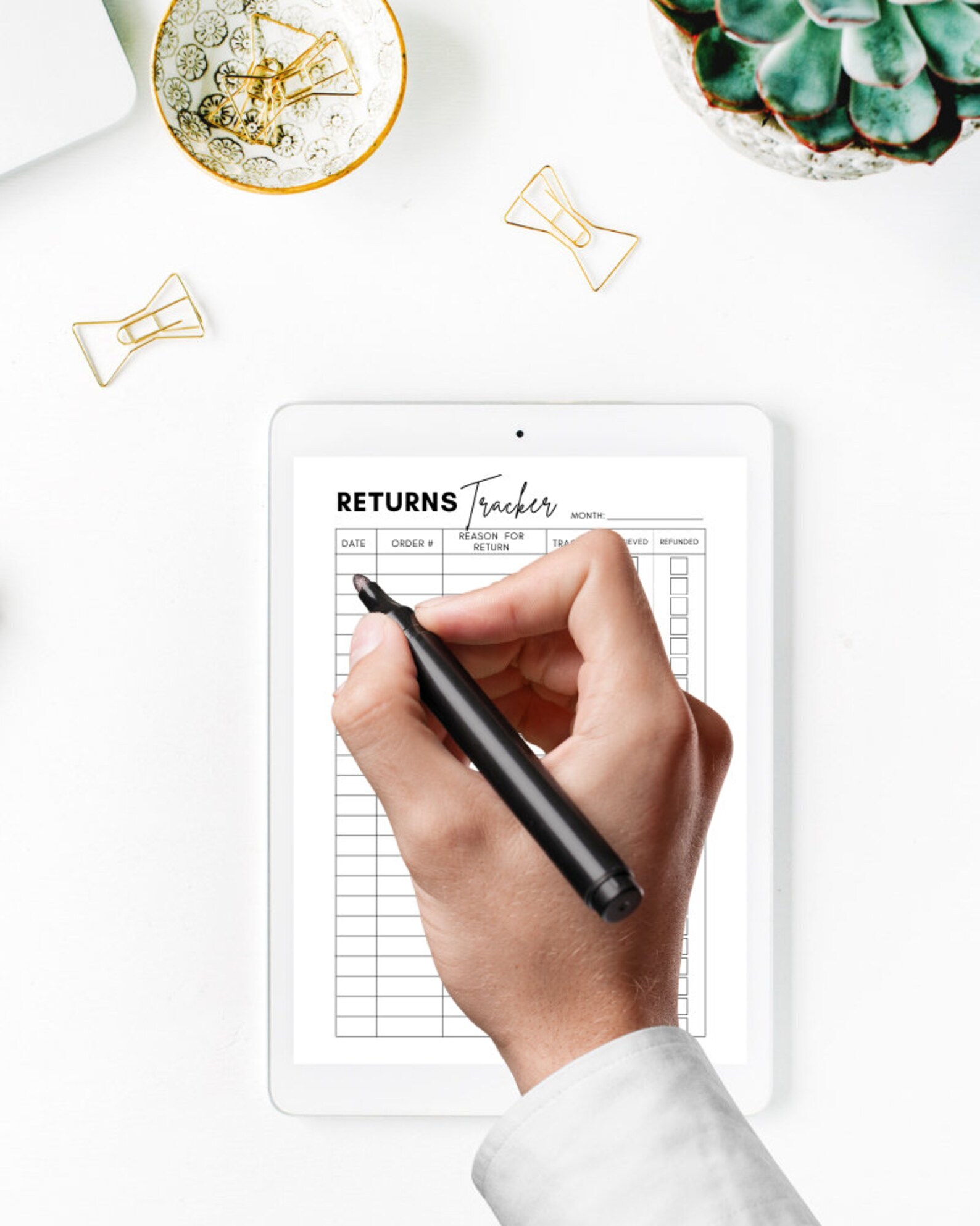 Printable Returns Tracker: Online Business Return Sheet (A4, A5, Letter ...