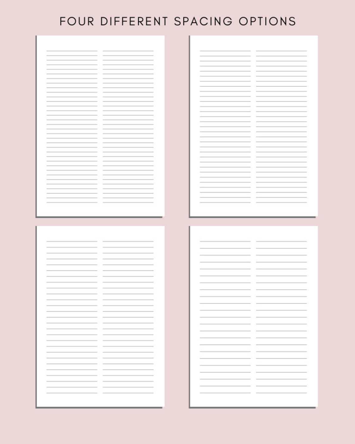 Printable Lined Page Lined Notes Printable Lined Sheets - Etsy