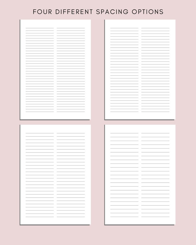 Printable Lined Paper: A4, A5, Letter Sizes (PDF) - Etsy
