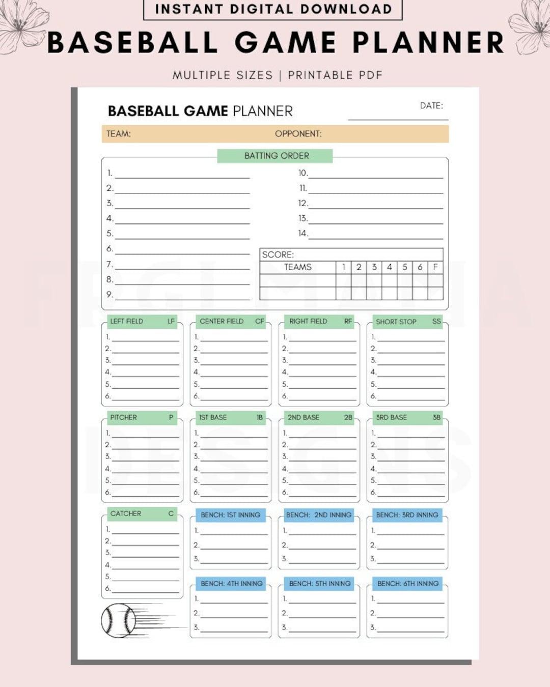 baseball-game-plan-printable-baseball-game-baseball-position-chart-softball-game-planner-baseball-lineup-baseball-fielding-game-plan-etsy