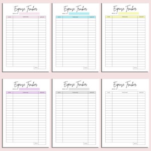 Weekly Expense Tracker Printable | Expense Tracker | Purchase Checklist ...