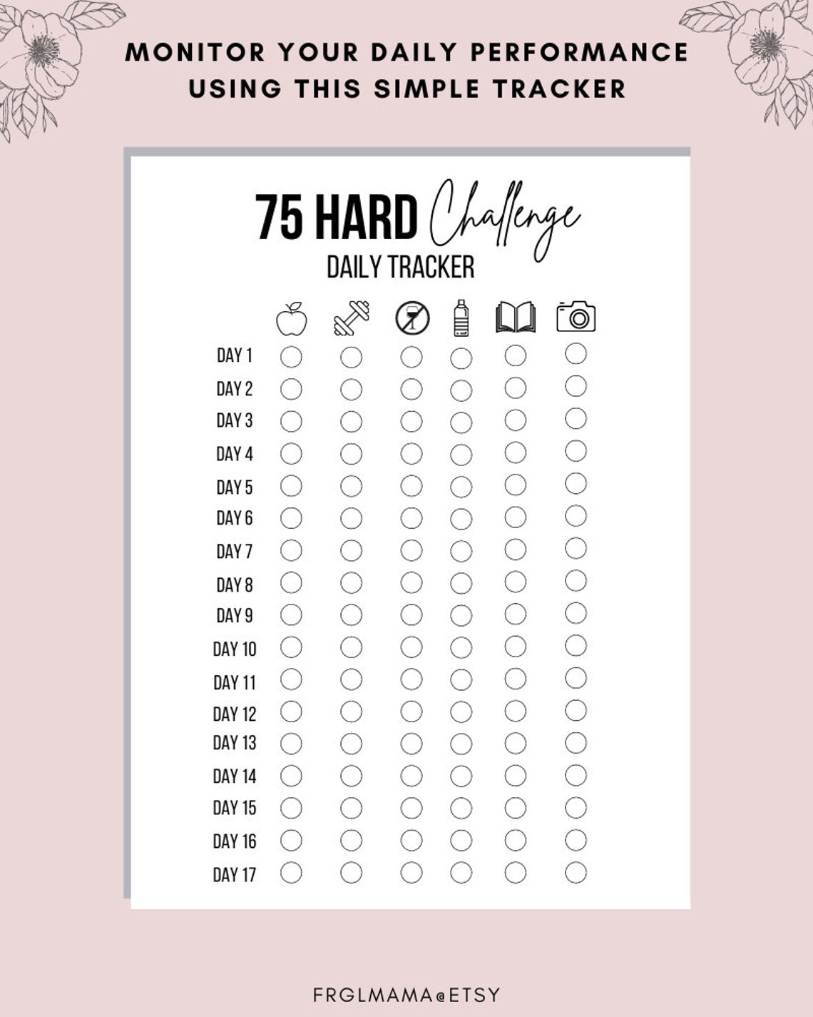 75 Hard Challenge Printable Free - Printable World Holiday