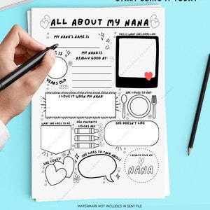 All About My Nana Printable Mother 39 s - Il 300x300.4966861855 2cwk 