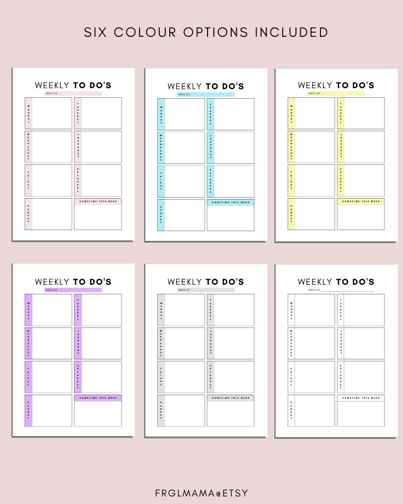 Daily to Do List Printable: Productivity Planner Template (A4, A5 ...