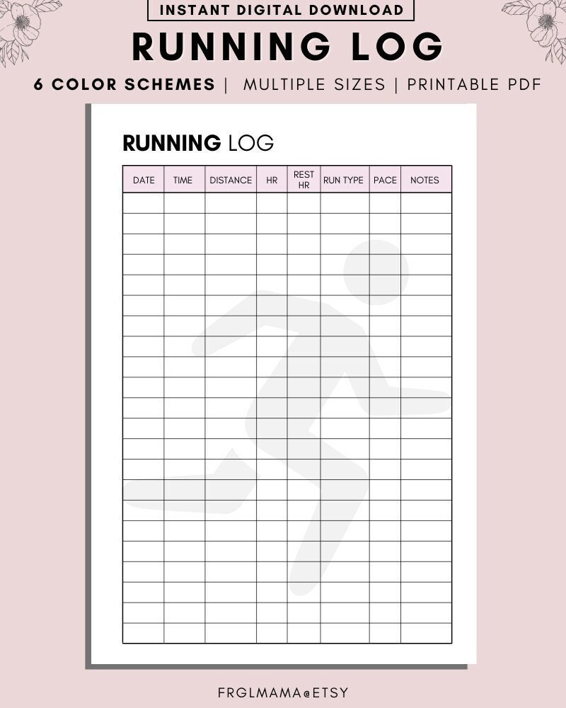 running-log-tracker-printable-jogging-and-workout-planner-fitness-tracker-workout-tracker-printable-exercise-chart-a4-a5-and-letter-pdf-etsy