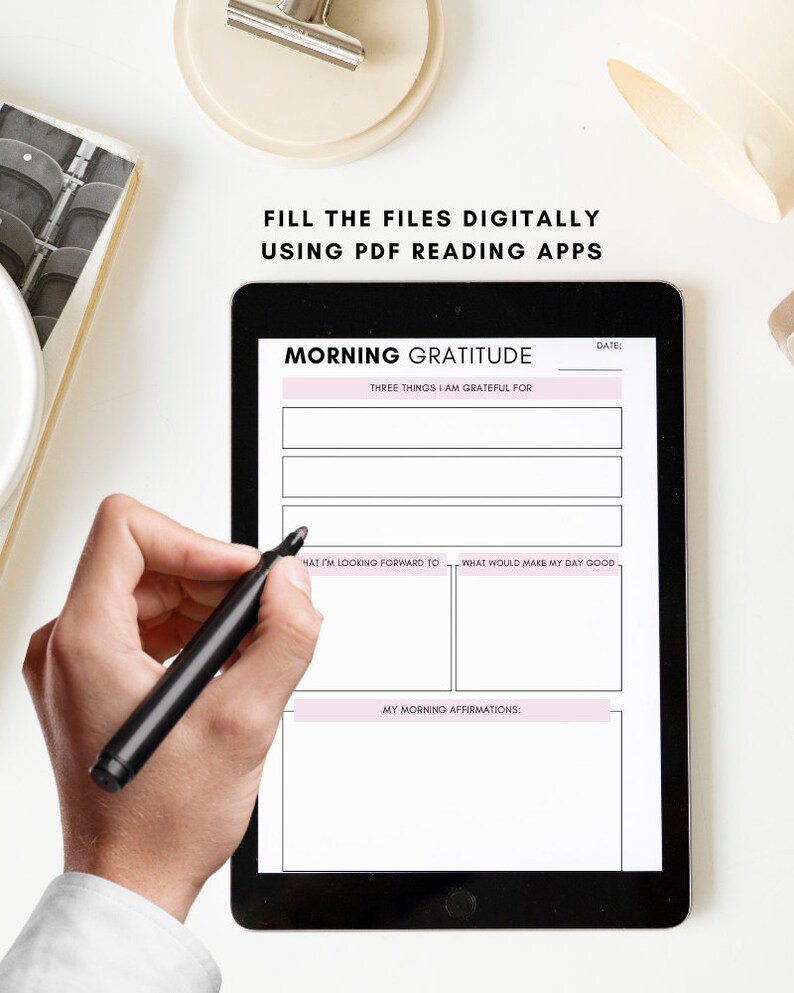 Daily Gratitude Journal Printable: Mindfulness Log (A4 A5 Letter) - Etsy