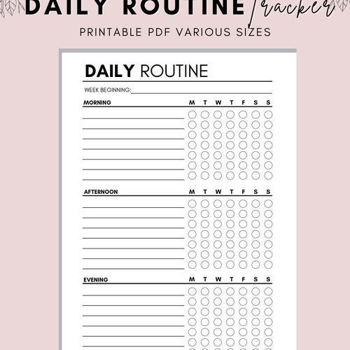 Daily Routine Planner Printable Flylady Morning Routine - Etsy