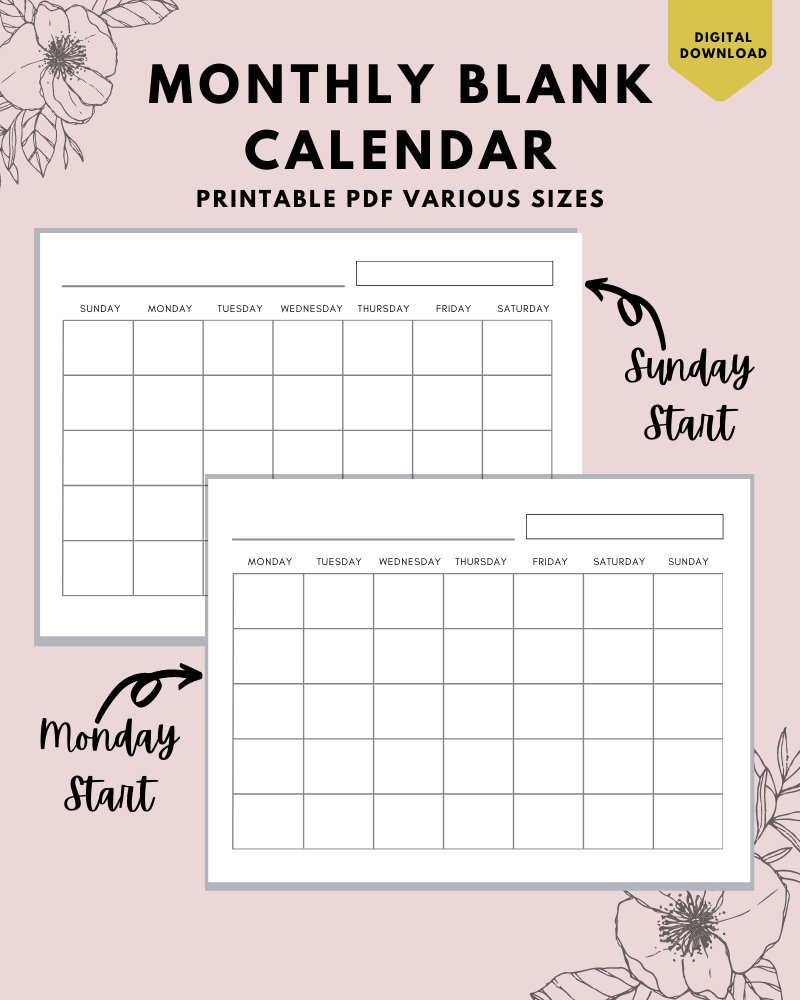 monthly-calendar-landscape-printable-calendar-year-calendar-minimalist-calendar-calendar-template-monday-sunday-start-a4-letter-pdf-etsy