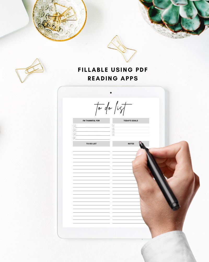 Minimalist to Do List Printable Bundle: Daily Planner (PDF) - Etsy