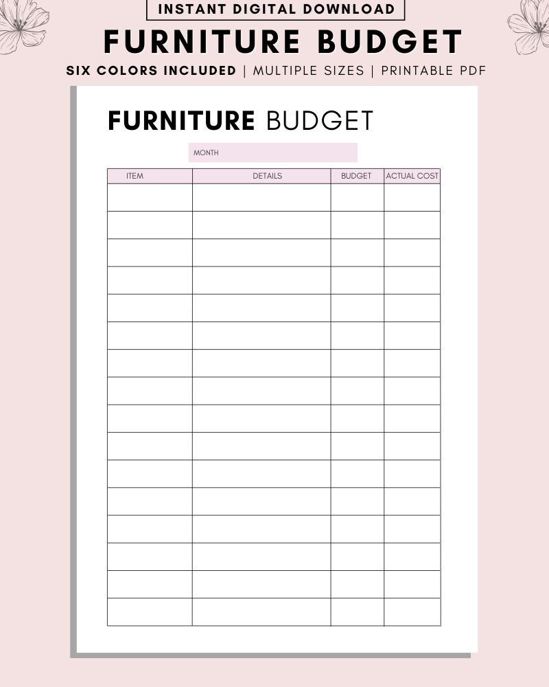 Furniture budget discount