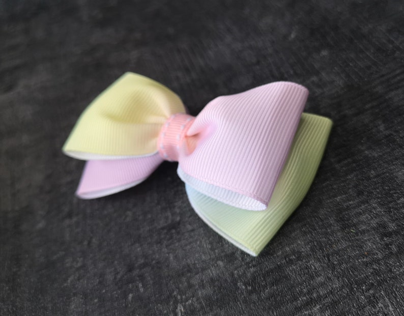 hair clip hair accessories hair bow Bow rainbow bow hair rubber