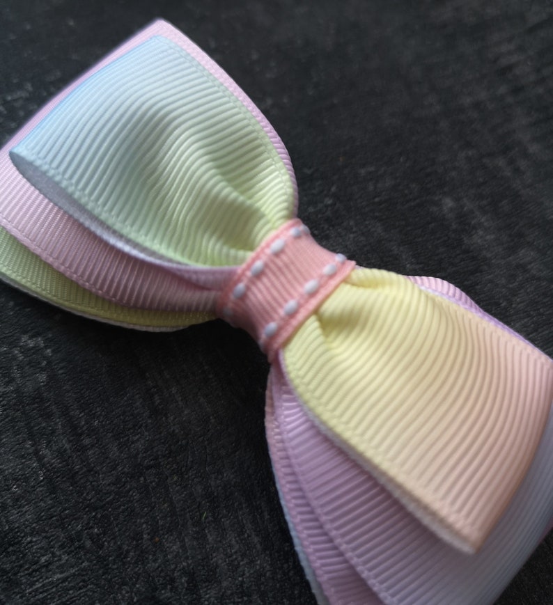 hair clip hair accessories hair bow Bow rainbow bow hair rubber