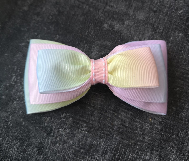 hair clip hair accessories hair bow Bow rainbow bow hair rubber