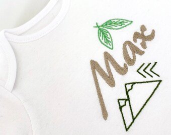 Embroidered Personalised Bodysuit - Baby Name Baby Grow - Personalised Baby Gift - Design your own!