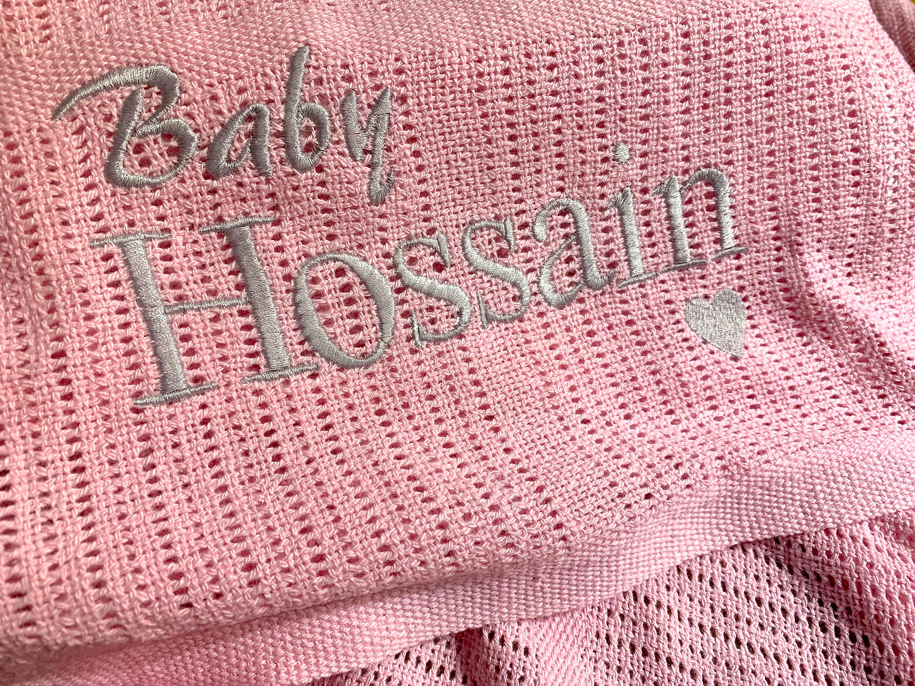 Embroidered Personalised Baby Blankets Cellular Blanket 100 Etsy