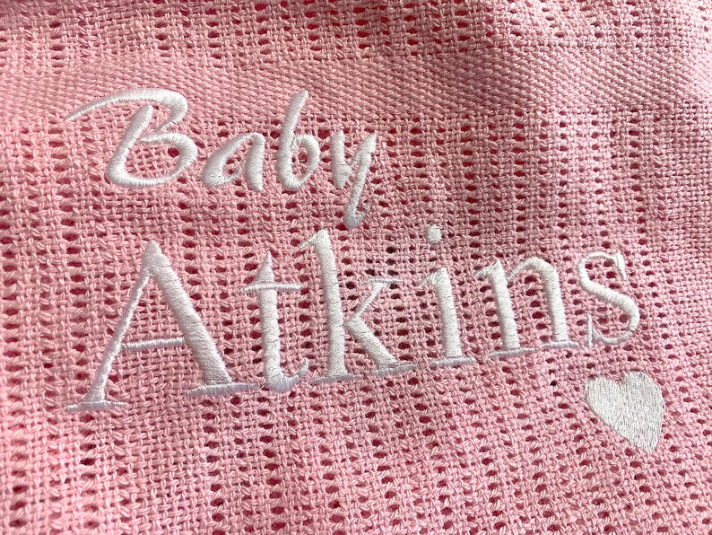 Embroidered Personalised Baby Blankets Cellular Blanket 100 Etsy UK