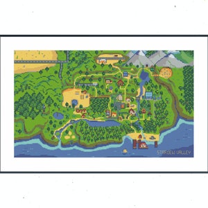 Stardew Valley Map - Instant Download Digital Cross Stitch Pattern