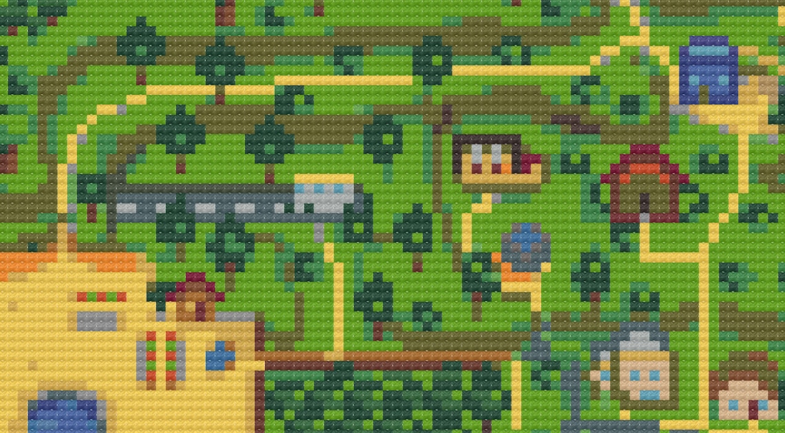 Stardew Valley Map Instant Download Digital Cross Stitch - Etsy