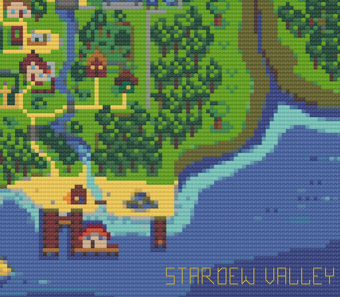 Stardew Valley Map Instant Download Digital Cross Stitch | Etsy