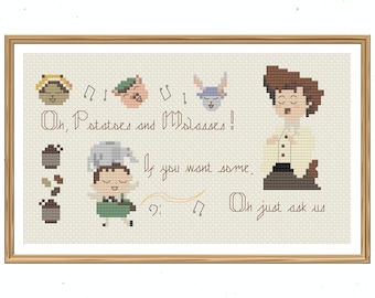 Potato and Molasses song - Over the Garden Wall digital cross-stitch pattern
