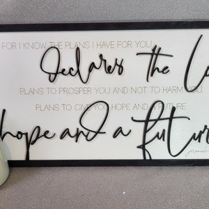 Jeremiah 29:11 For I know the plans I have for you- Gift for Her - Gift for Him - Gift for Pastor - Christmas Gift - Engraved on Glowforge
