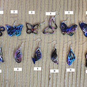 Butterfly earrings 12 styles - gift for her - Birthday, Anniversary, Valentine, Christmas or just to say I Love You - Cut on the Glowforge