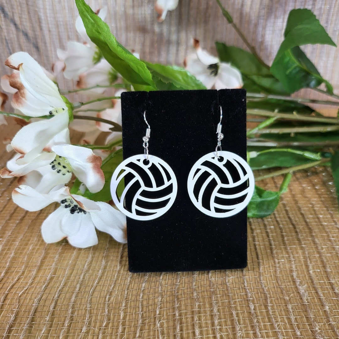 Volleyball Sports Earrings Volleyball Earrings Volleyball Sport Earrings Sports Themed