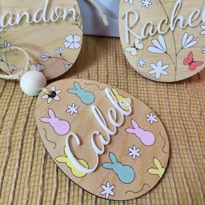 Child&#39;s Personalized Easter Basket Tag - Child&#39;s Easter Basket Tag - Personalized Easter Basket Tags - Egg Personalized Easter Tag - Easter