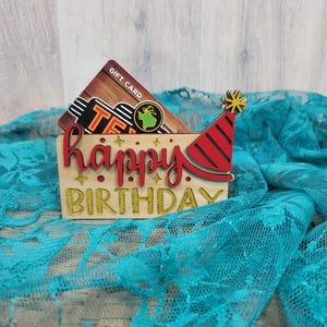 Happy Birthday Gift Card Holder -  Birthday Gift Card Holder - Birthday Keepsake - Personalized Gift Card Holder