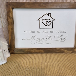 As for me and my house we will serve the Lord Joshua 24:15 - gift for Pastor Appreciation - Anniversary - Birthday - Christmas  - Wedding