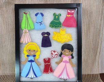 Unpaper Dolls - Felt Paper Dolls - Felt Fun Dress Up Doll - Fun Felt Dress Up Doll