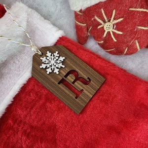 Christmas Stocking Customized Name Tags - Customizable Stocking Tags - Personalized Wood Stocking Tag - Customized Tags Christmas Stockings