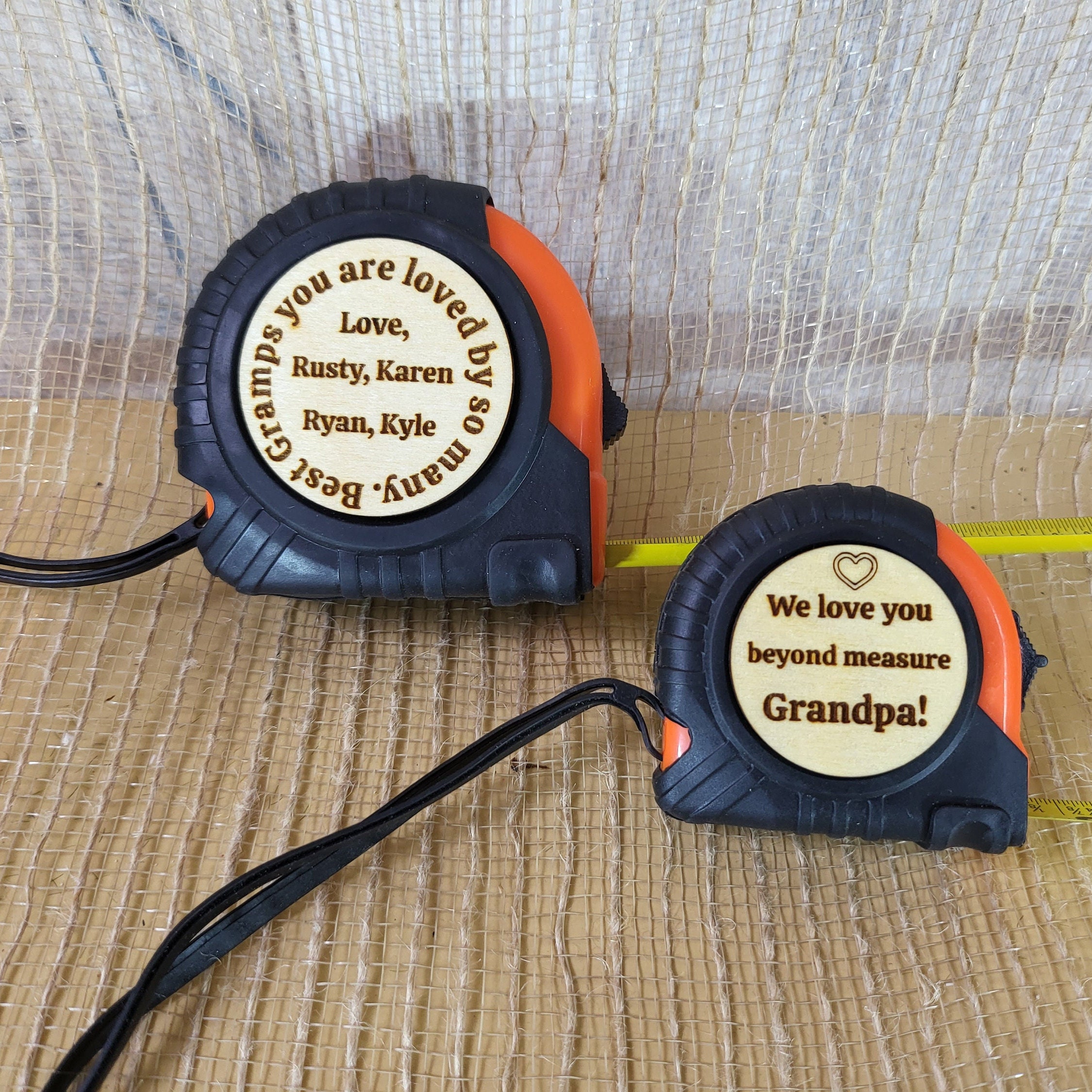 Personalized Laser Engraved Mini Tape Measure Father's Day Gift