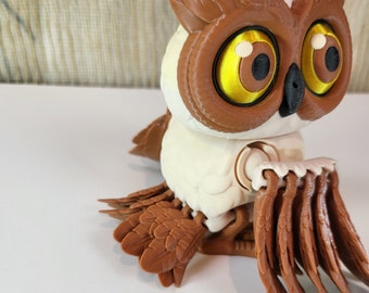 Articulated Owl - 3D Printed Owl - 3D Printed Flexi Owl - Owl