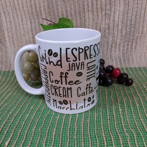Coffee Lover Mug – Espresso, Latte, Mocha Ceramic Mug