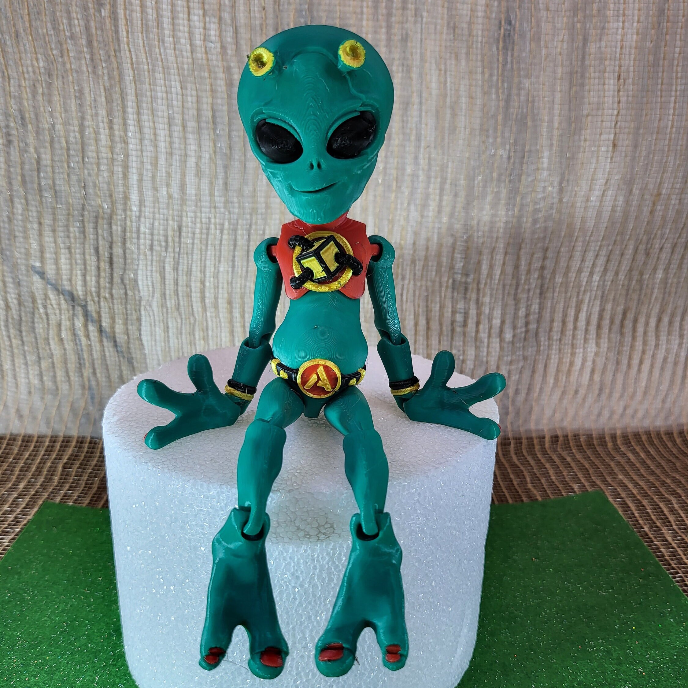 Articulated Flexible Alien Toy – 3D Printed Desk Art, Waterproof Play ...