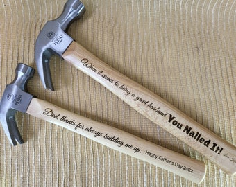 Engraved Hammer - Personalized Hammer - Custom Hammer -  Personalized Hammer Gift - Father's Day Hammer - Hammer For Dad - Builders Hammer