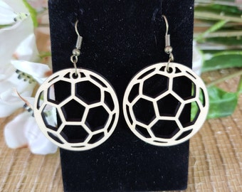 Soccer Earrings - Soccer Dangle Earrings - Soccer Mom Earrings - Soccer Ball Mom Earrings - Sport Earrings - Sports Earrings Soccer