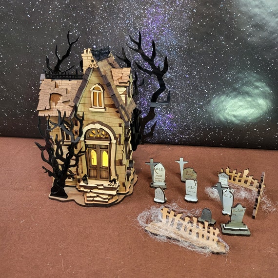 Dimensional Haunted House - Spooky Halloween House With Grave Yard