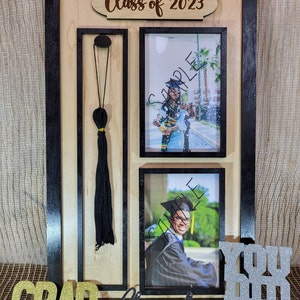 Senior Graduation Frame - Congrats Grad Frame - Graduation frame 2023 - Class of 2023 Frame - Class of 2023 Frame with Tassel Display